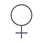 The symbol meaning female.